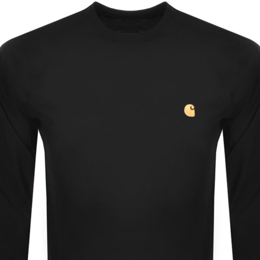 Alternative Image for ProductCarhartt Script Chase Long Sleeved T Shirt Black2